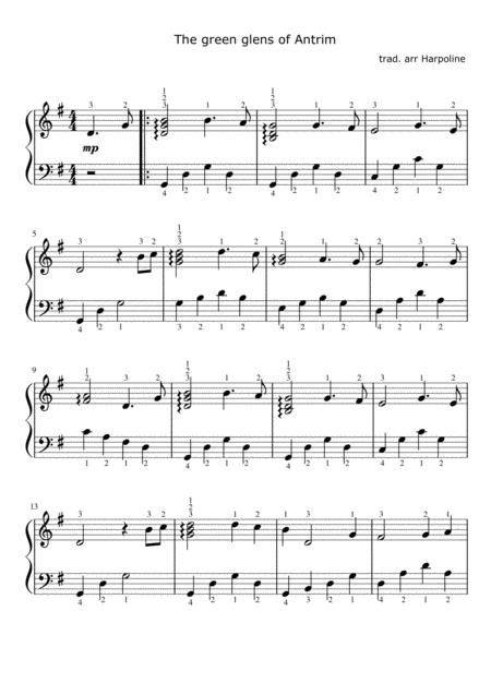 The Green Glens Of Antrim In G Sheet Music