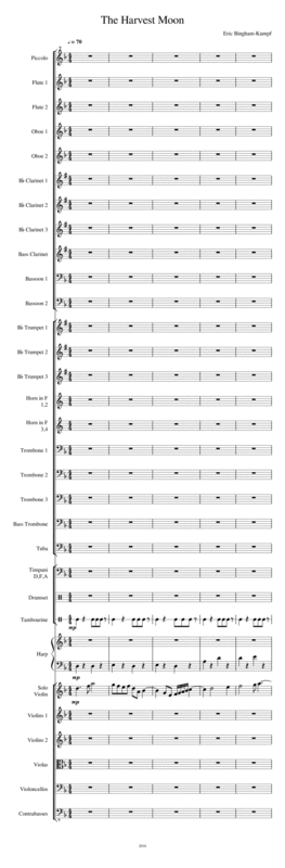 Free Sheet Music The Harvest Moon