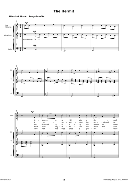 Free Sheet Music The Hermit