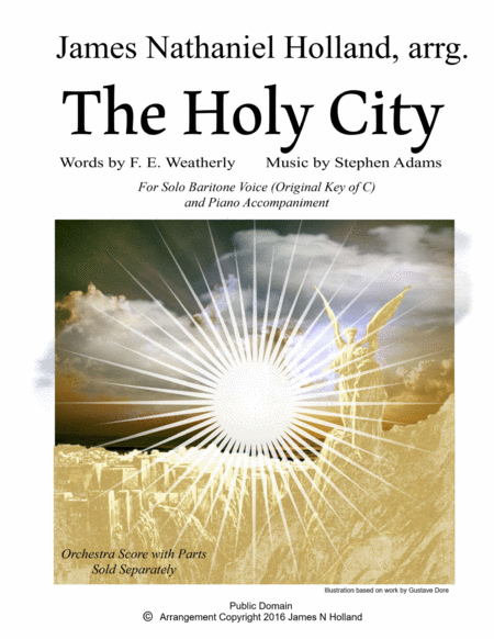 Free Sheet Music The Holy City For Solo Baritone Voice And Piano Original Key Of C