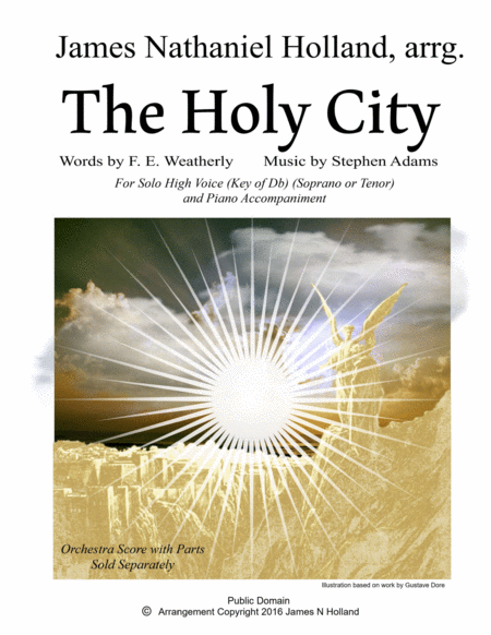 The Holy City For Solo High Voice Soprano Or Tenor Voice And Piano Key Of Db Sheet Music