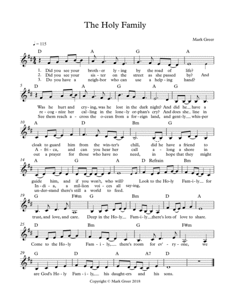 The Holy Family Sheet Music