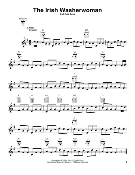 Free Sheet Music The Irish Washerwoman