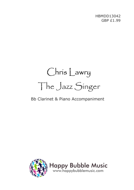 The Jazz Singer For Bb Clarinet Piano From Scenes From A Parisian Cafe Sheet Music