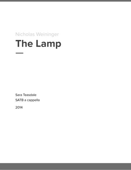 Free Sheet Music The Lamp