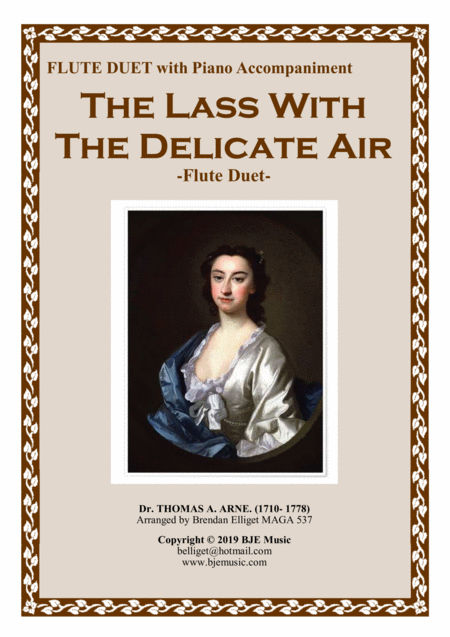 The Lass With The Delicate Air Flute Duet With Piano Accompaniment Score And Parts Pdf Sheet Music