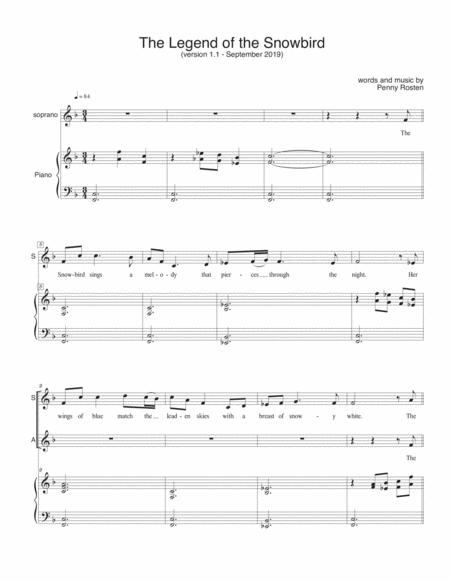 Free Sheet Music The Legend Of The Snowbird