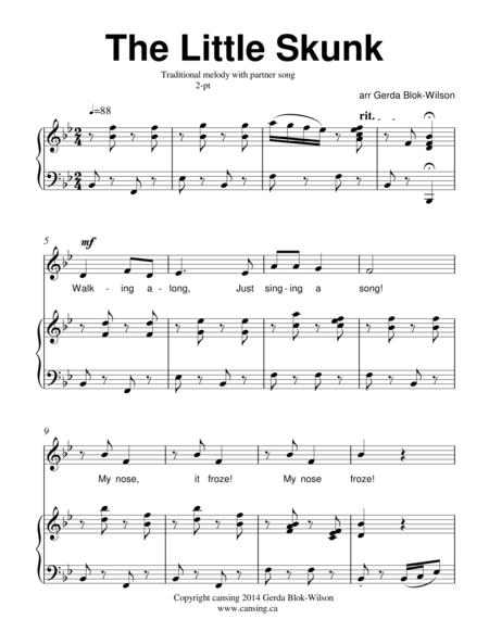 The Little Skunk Sheet Music