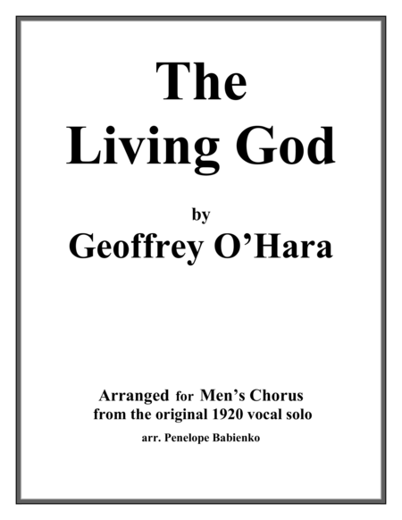 Free Sheet Music The Living God