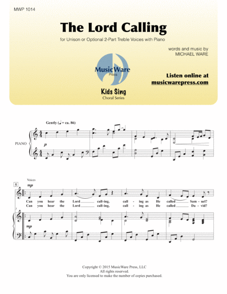 The Lord Calling Sheet Music