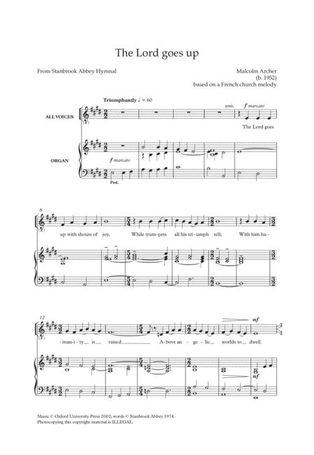 Free Sheet Music The Lord Goes Up