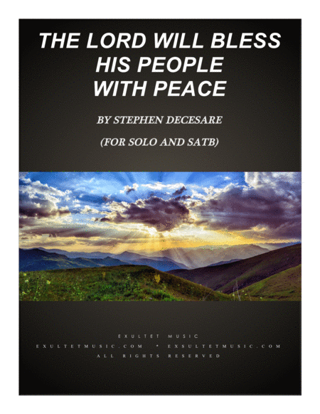 Free Sheet Music The Lord Will Bless His People With Peace For Solo Satb