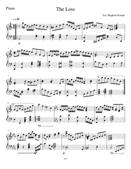 Free Sheet Music The Loss