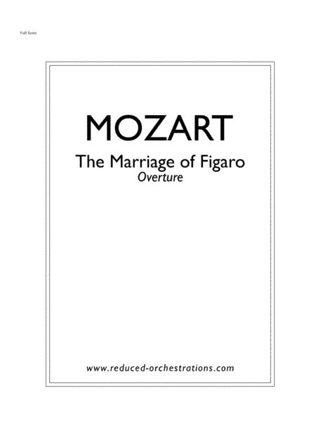 The Marriage Of Figaro Overture Reduced Orchestration Sheet Music