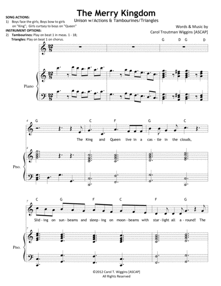 Free Sheet Music The Merry Kingdom