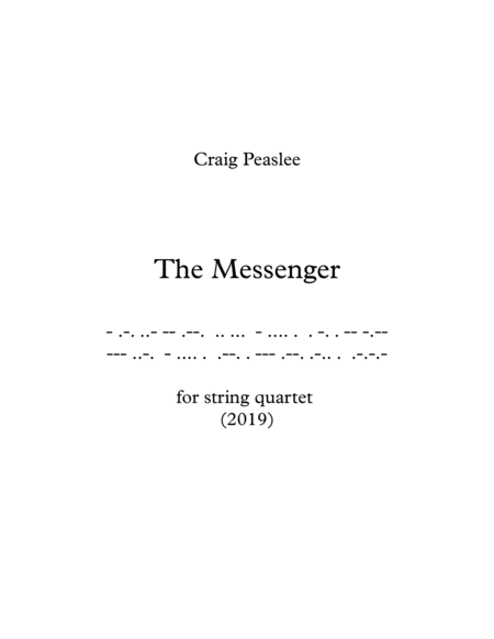 The Messenger For String Quartet Full Score And Parts Sheet Music