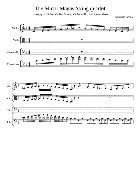 Free Sheet Music The Minor Manns String Quartet