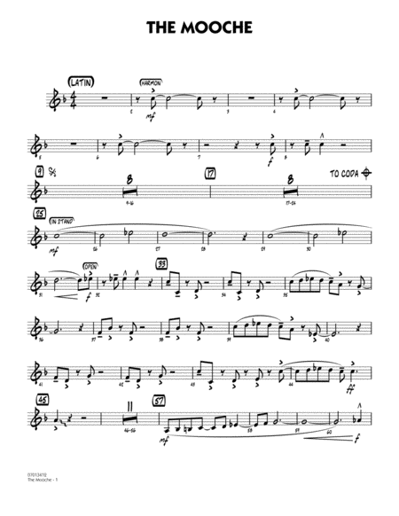 Free Sheet Music The Mooche Arr Mark Taylor Trumpet 3