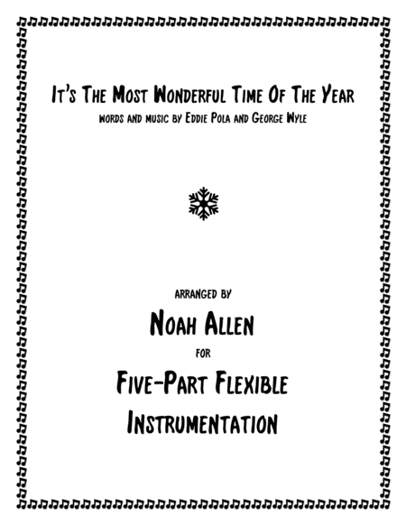 The Most Wonderful Time Of The Year Five Part Flexible Instrumentation Sheet Music