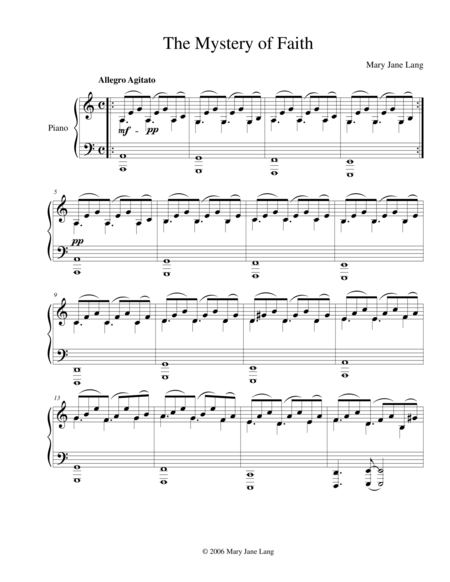 The Mystery Of Faith Sheet Music