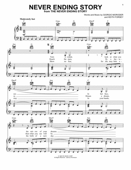 The Never Ending Story Sheet Music