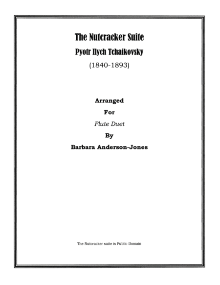 Free Sheet Music The Nutcracker Suite Flute Duet