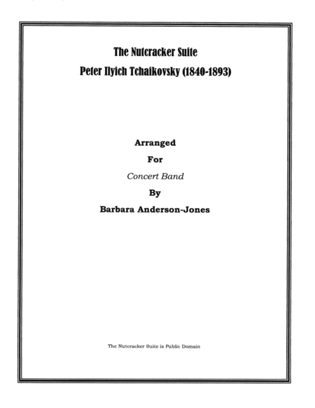 The Nutcracker Suite For Concert Band Sheet Music