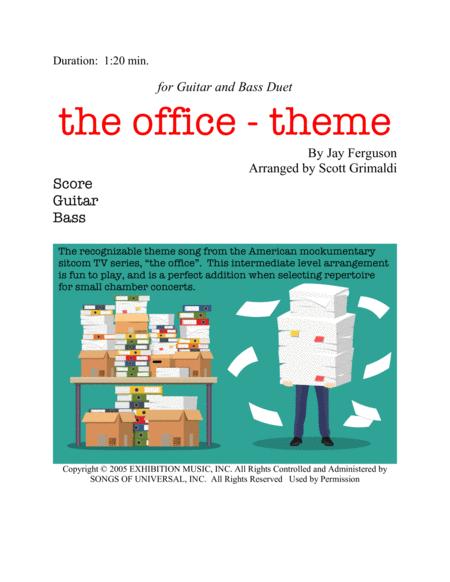Free Sheet Music The Office Theme For Guitar And Bass Duet