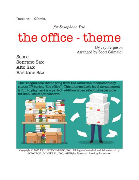 The Office Theme For Saxophone Trio Sheet Music