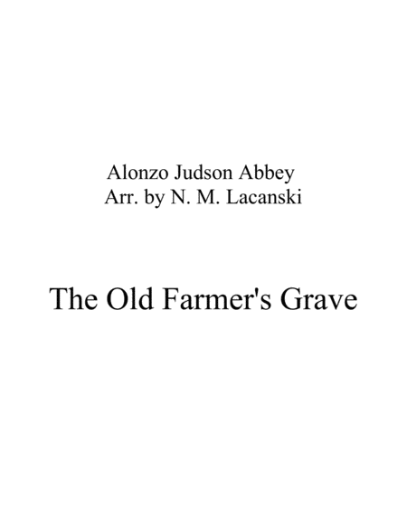 The Old Farmers Grave Sheet Music