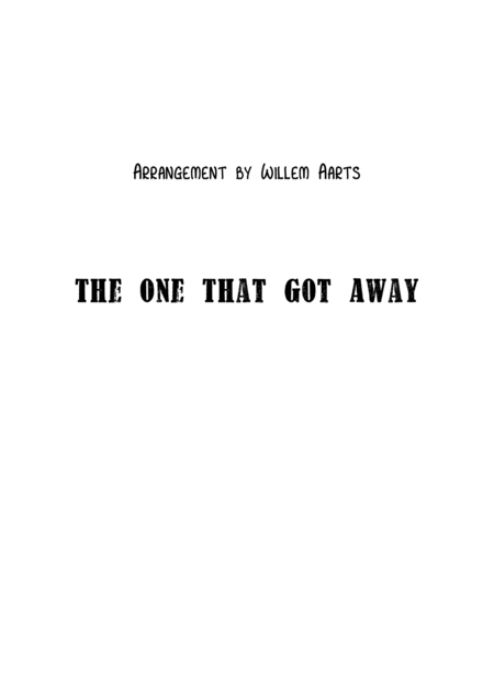 The One That Got Away Sheet Music