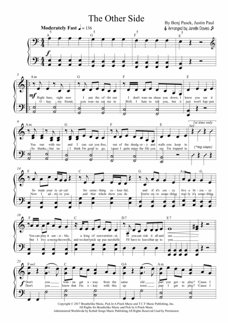 Free Sheet Music The Other Side