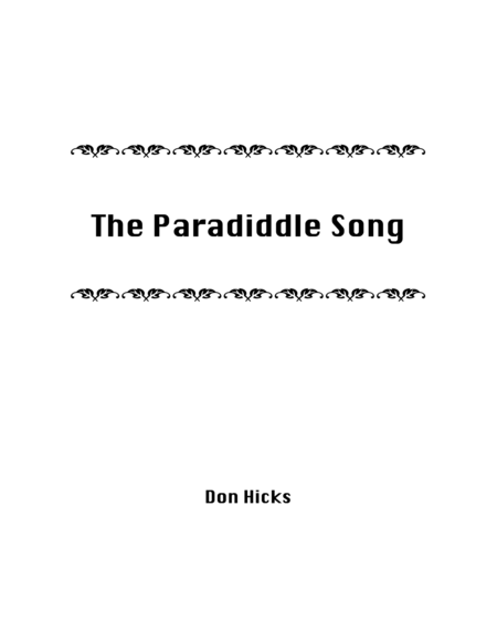 The Paradiddle Song Sheet Music