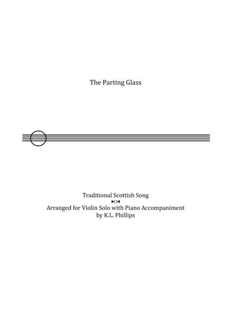 The Parting Glass Celtic Violin Solo With Piano Accompaniment Sheet Music