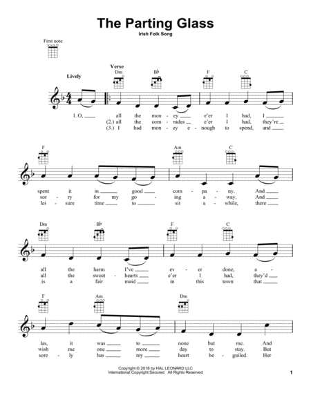 The Parting Glass Sheet Music