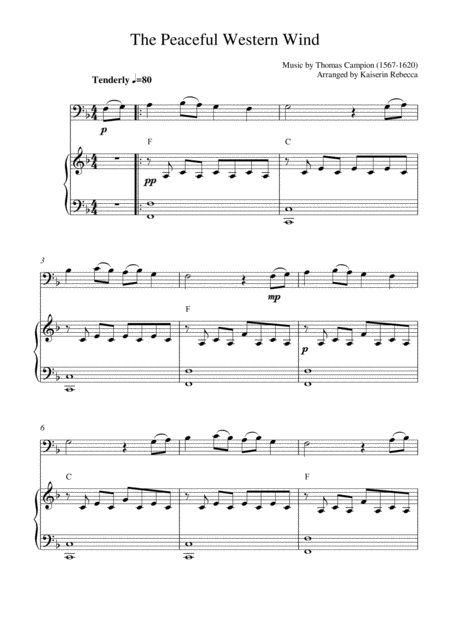 The Peaceful Western Wind Bassoon Solo And Piano Accompaniment Sheet Music