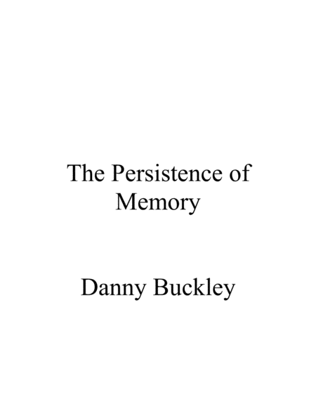 Free Sheet Music The Persistence Of Memory