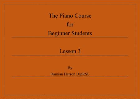 Free Sheet Music The Piano Course For Beginner Students Lesson 3