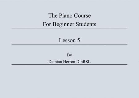 Free Sheet Music The Piano Course For Beginner Students Lesson 5