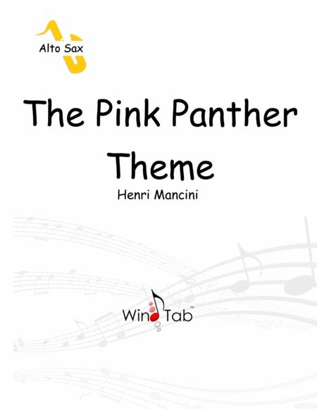 The Pink Panther Alto Saxophone Sheet Music Tab Sheet Music