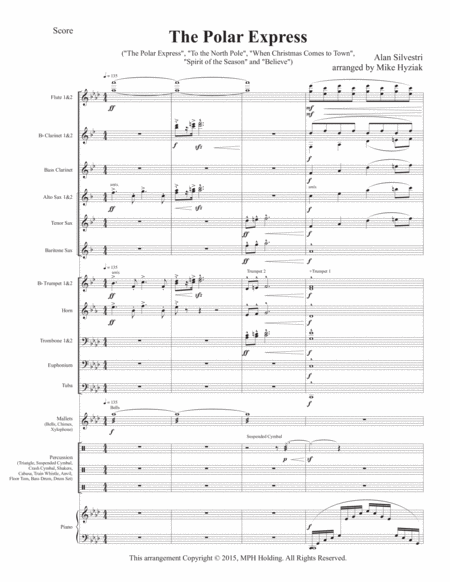 Free Sheet Music The Polar Express