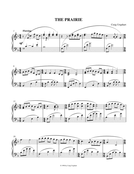 Free Sheet Music The Praire