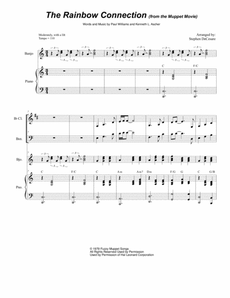 The Rainbow Connection For Woodwind Quartet Sheet Music