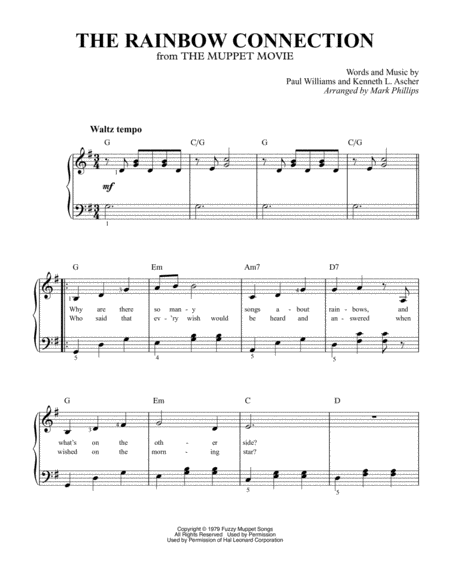 The Rainbow Connection Sheet Music