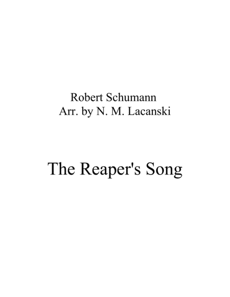 The Reapers Song Sheet Music