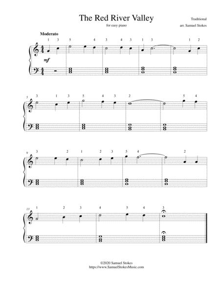 Free Sheet Music The Red River Valley For Easy Piano