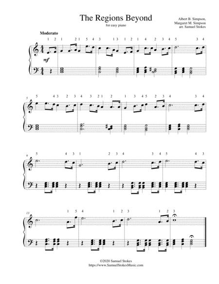 Free Sheet Music The Regions Beyond For Easy Piano