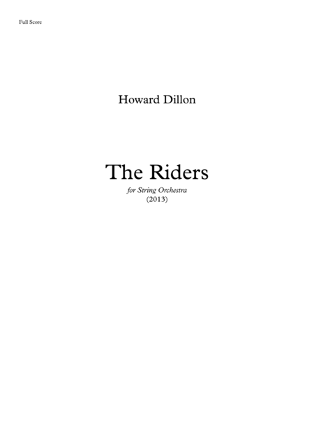 Free Sheet Music The Riders