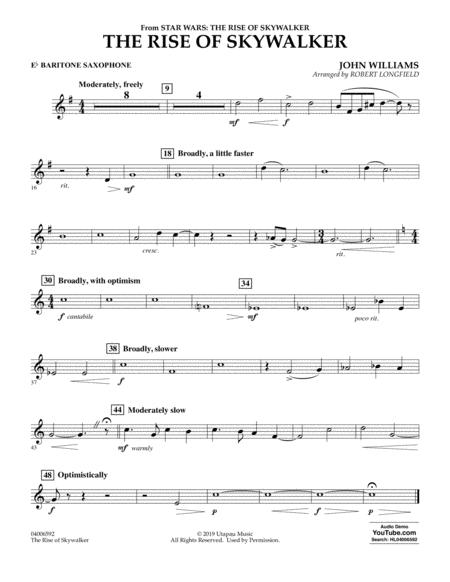The Rise Of Skywalker From Star Wars The Rise Of Skywalker Eb Baritone Saxophone Sheet Music