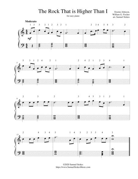 The Rock That Is Higher Than I For Easy Piano Sheet Music